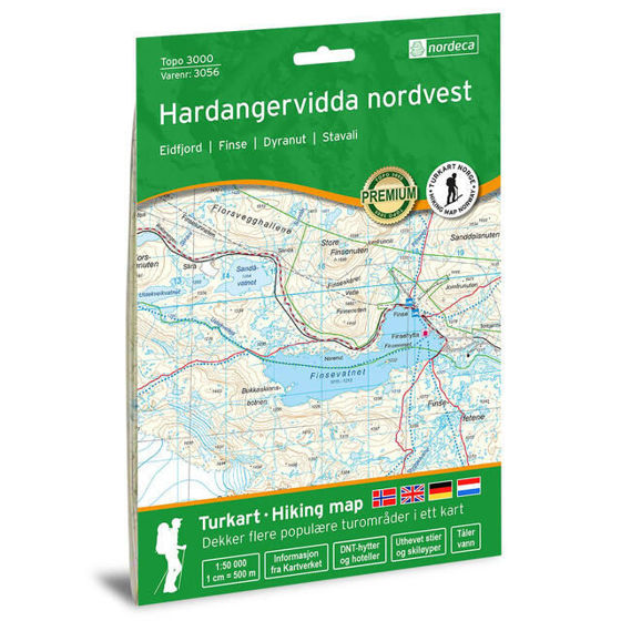 Bilde av Topo 3000 Hardangervidda Nordvest 1:50 000