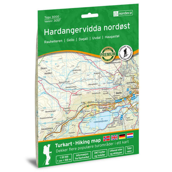 Bilde av Topo 3000 Hardangervidda Nordøst 1:50 000